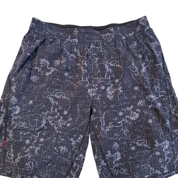 Rhone Mens Performance Gym Shorts Size Medium Constellation Grid Pattern Gray - Picture 3 of 11